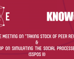 Upcoming – PEERE – KNOWeSCAPE combined meeting “Taking stock of peer review”