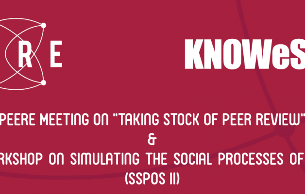 Upcoming – PEERE – KNOWeSCAPE combined meeting “Taking stock of peer review”